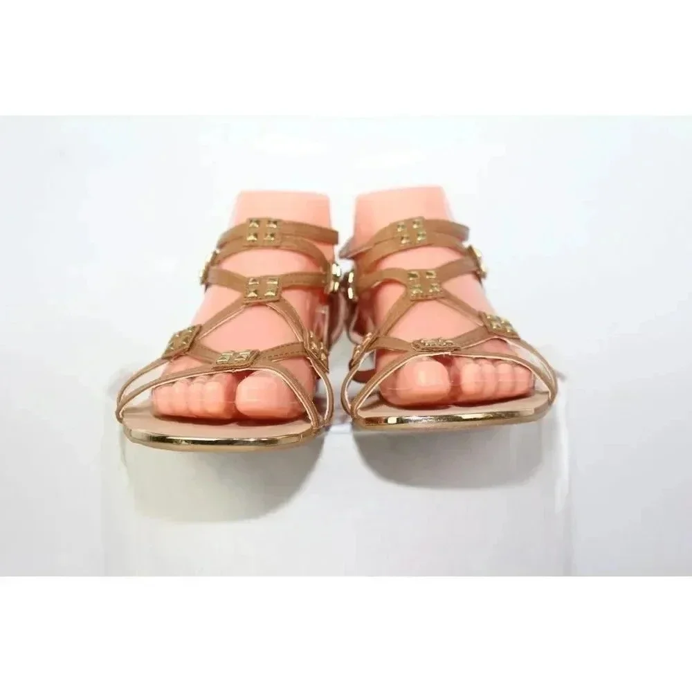 ISOLA beige open toe ladies wedge shoes size 9